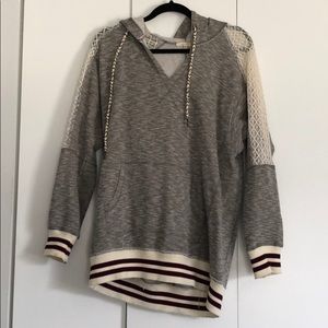 Varsity striped hoodie